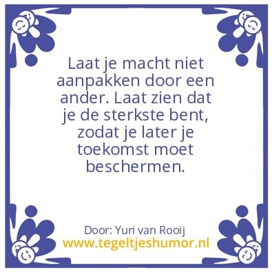 Tegeltje: Kracht