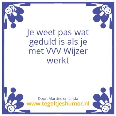 Tegeltje: VVV Wijzer