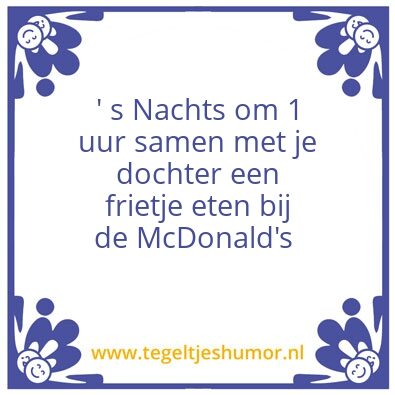 Tegeltje: HOE OUDER   – HOE GEKKER