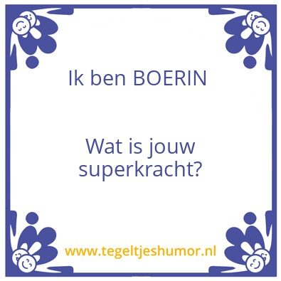 Tegeltje: boerinnenpower