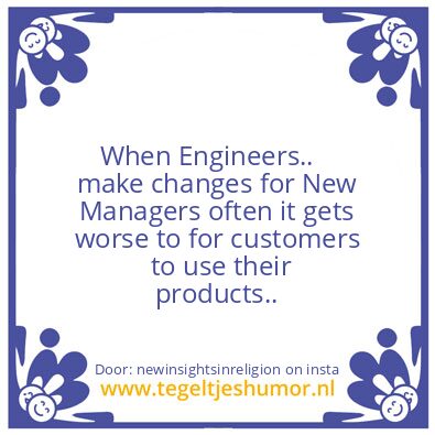 Tegeltje: Engineers..