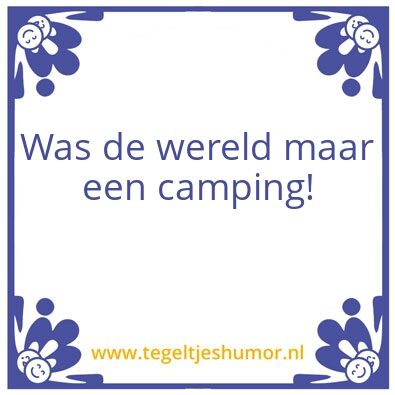 Tegeltje: Camping