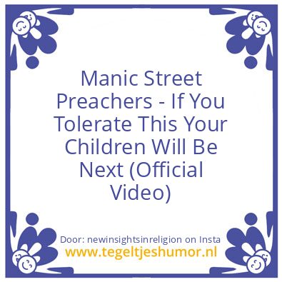 Tegeltje: Street Preachers