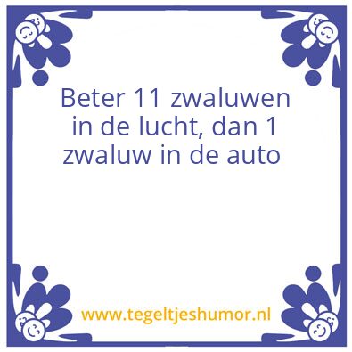 Tegeltje: zwaluw