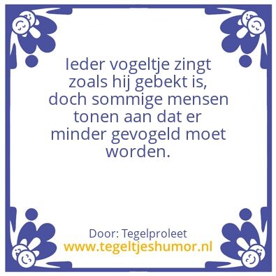 Tegeltje: Rare vogels