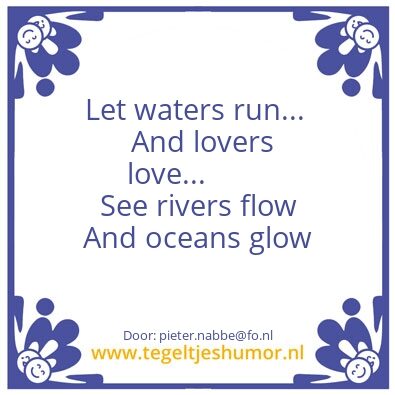Tegeltje: Water