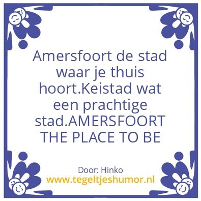 Tegeltje: Amersfoortse Pracht