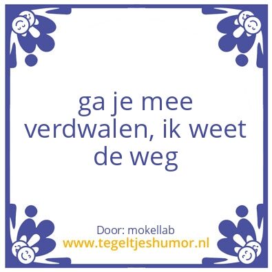 Tegeltje: grappig
