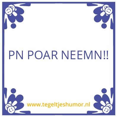 Tegeltje: Poar neem