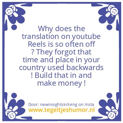 Tegeltje: translation on youtube