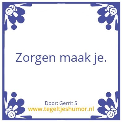 Tegeltje: Ik ben Gerrit