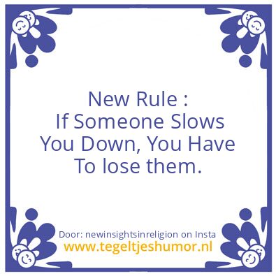 Tegeltje: Quitters are Losers.