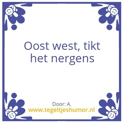 Tegeltje: Nergens