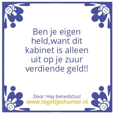 Tegeltje: Kabinet