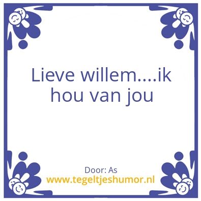 Tegeltje: Willem