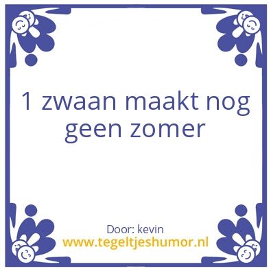 Tegeltje: zwaan