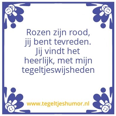 Tegeltje: Rozen
