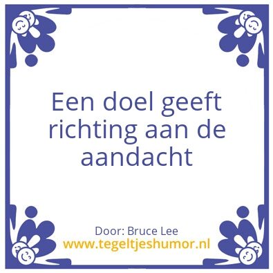 Tegeltje: Doel