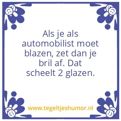 Tegeltje: Blazen