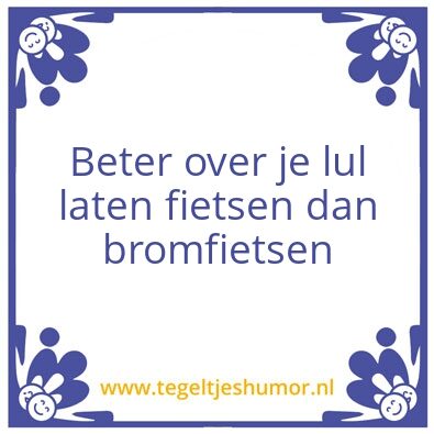 Tegeltje: Lul