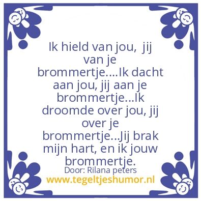 Tegeltje: Brommertje