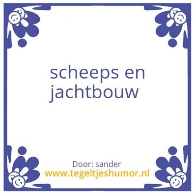 Tegeltje: sander