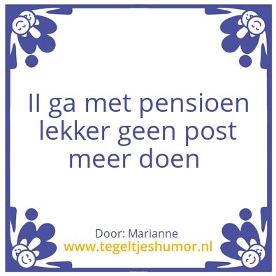 Tegeltje: Post