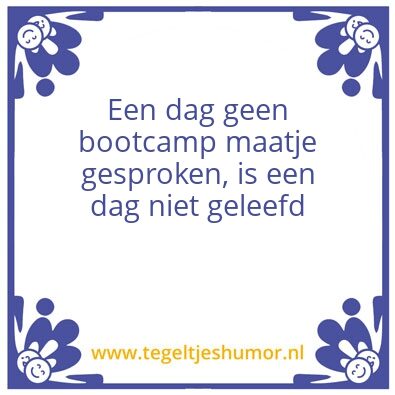 Tegeltje: Bootcamp