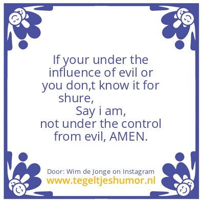 Tegeltje: under the influence of