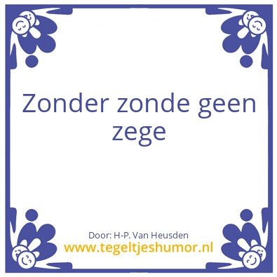 Tegeltje: Zege