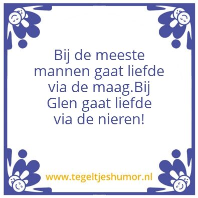 Tegeltje: nieren