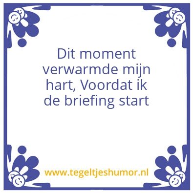 Tegeltje: Verwarm