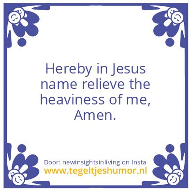 Tegeltje: In Jesus Name