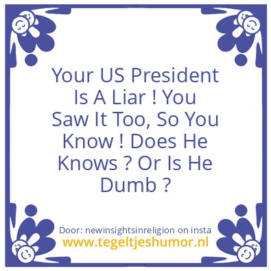 Tegeltje: Now You know.