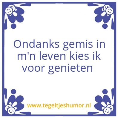 Tegeltje: ..