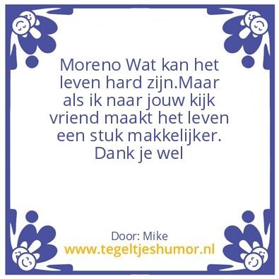 Tegeltje: Moreno