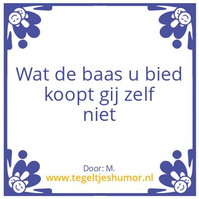 Tegeltje: De goede buur