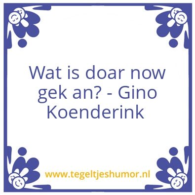 Tegeltje: Gino 1