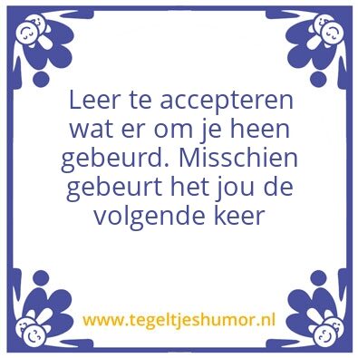 Tegeltje: Gebeurd
