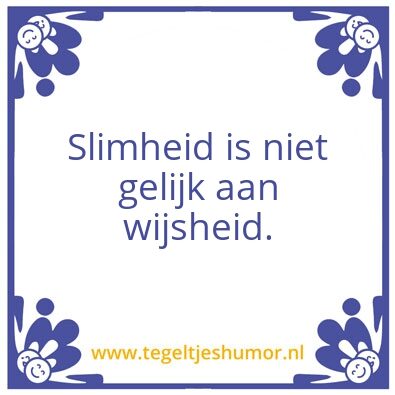 Tegeltje: Niet