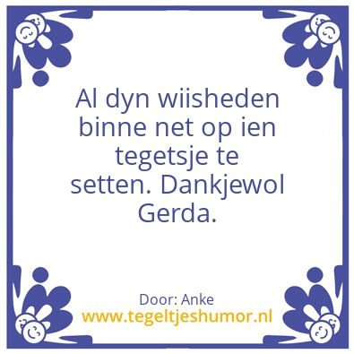 Tegeltje: Gerda