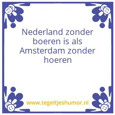 Tegeltje: Boeren VS 2e kamer