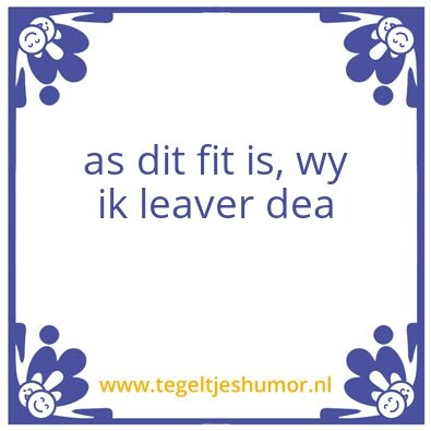 Tegeltje: Fit