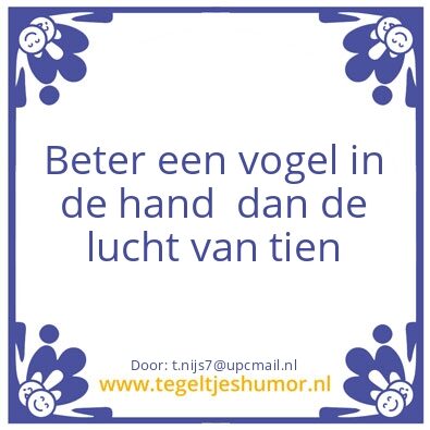 Tegeltje: Vogel