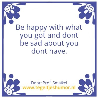 Tegeltje: STAY HAPPY