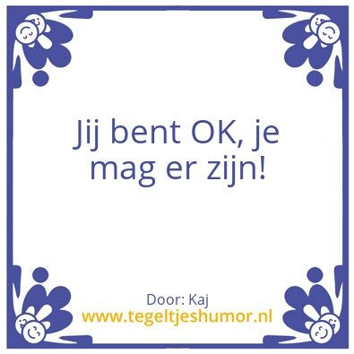 Tegeltje: OK