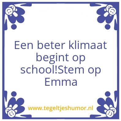 Tegeltje: Emma
