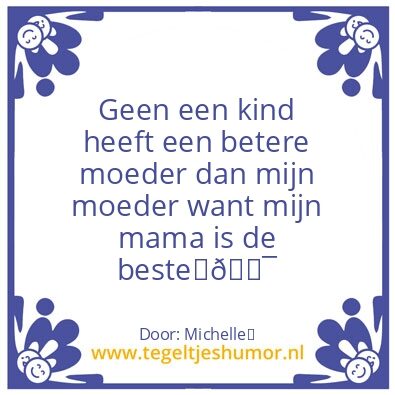 Tegeltje: De beste moeder