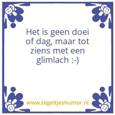 Tegeltje: Afscheid