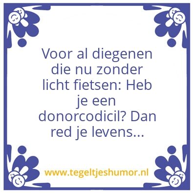 Tegeltje: zonder licht